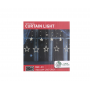 Oem - Instalatie de Craciun, Perdea luminoasa ploaie, 12 Stele mari si mici, Alb cald cu temporizator 2M 130 LED-uri - Lumini...