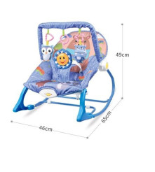 Oem - Balansoar si scaun iBaby 2 in 1 cu vibratii si sunete pentru copii, albastru - Alte accesorii pentru copii și bebeluși ...