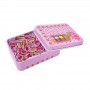 Oem - Set 100 bucati elastice de par multicolor cu cutie de depozitare din metal - Bijuterii si accesorii copii - TZ323