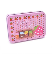 Oem - Set 100 bucati elastice de par multicolor cu cutie de depozitare din metal - Bijuterii si accesorii copii - TZ323