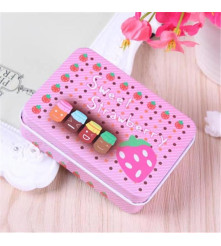 Oem - Set 100 bucati elastice de par multicolor cu cutie de depozitare din metal - Bijuterii si accesorii copii - TZ323