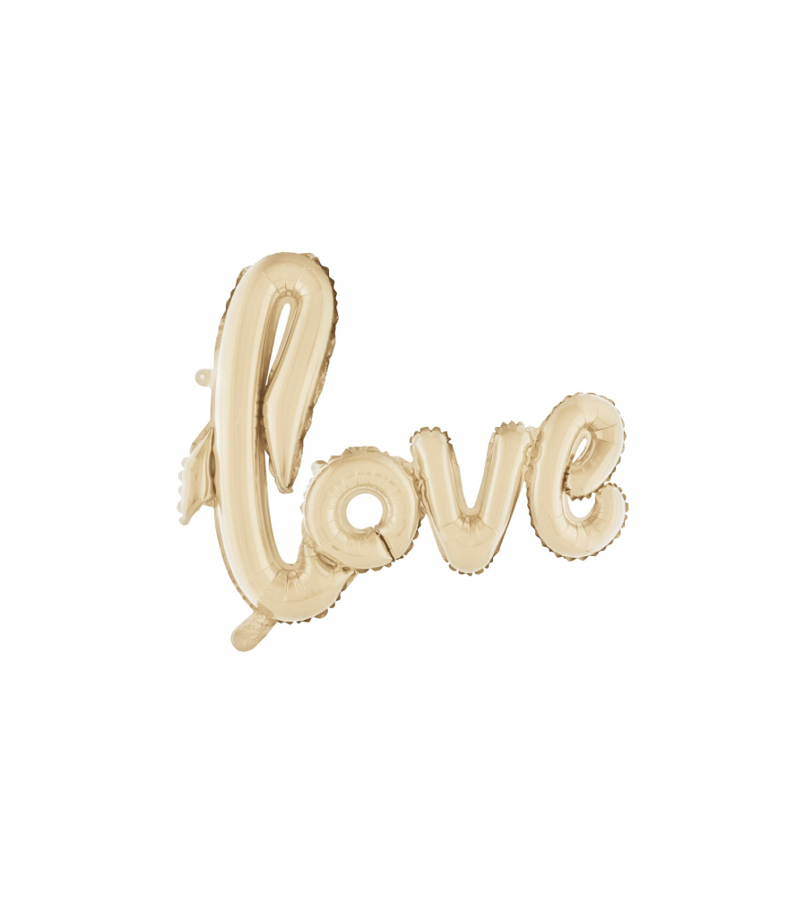 GoDan - Balon folie LOVE pentru petreceri, roz auriu 68 cm - Baloane folie - GD010