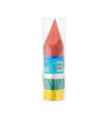 GoDan - Set 10 coifuri petrecere holographic, mix culori, 16 cm - Coifuri petrecere - GD016