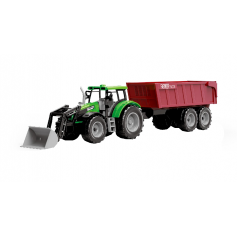 Oem - Tractor agricol de jucarie cu lama,plug si remorca, actionare prin frictiune 50 cm - Jucării exterior - TZ403