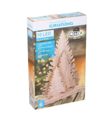 Oem - Brad din lemn natur cu 10 leduri 35 cm - Alte accesorii Craciun - TZ432-CB