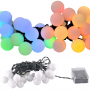 Polux - Ghirlanda luminoasa solara pentru exterior 3.9M cu 30 globulete multicolor - Lămpi și decorațiuni solare - PL004