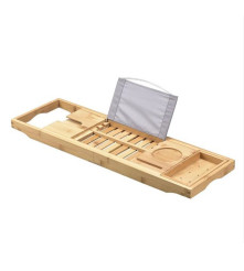 Oem - Suport extensibil pentru cada din bambus natural 69.85 cm x 21.99 cm x 2.54 cm - Alte accesorii pentru casă - TZ477