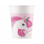 GoDan - Set 8 pahare petrecere din carton model Unicorn 200 ml - Pahare petrecere - GD135