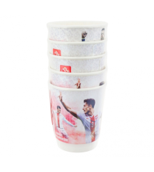 GoDan - Set 5 pahare petrecere din carton model fotbal 200 ml - Pahare petrecere - GD136