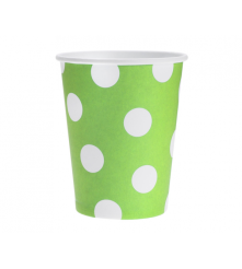 GoDan - Set 6 pahare petrecere din carton cu buline 260 ml - Pahare petrecere - GD140-CB