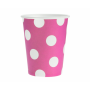 GoDan - Set 6 pahare petrecere din carton cu buline 260 ml - Pahare petrecere - GD140-CB
