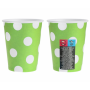 GoDan - Set 6 pahare petrecere din carton cu buline 260 ml - Pahare petrecere - GD140-CB