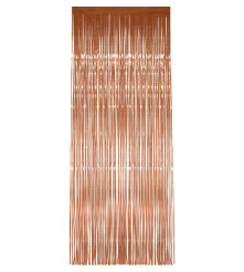 Oem - Perdea decorativa din folie metalizata rose gold 90 x 240 cm - Decoratiuni petrecere - GD080