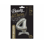 GoDan - Balon folie stativ sub forma de cifra, argintiu 74 cm - Baloane folie - GD087-CB