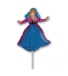 GoDan - Balon folie, model Frozen Princess, Anna, 35 cm - Baloane folie - GD185