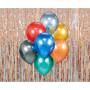 GoDan - Set 7 baloane, culori asortate, metalice, 30 cm - Baloane petreceri - GD122