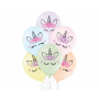 GoDan - Set 6 baloane cu cap de Unicorn, colorate 30 cm - Baloane petrecere - GD152