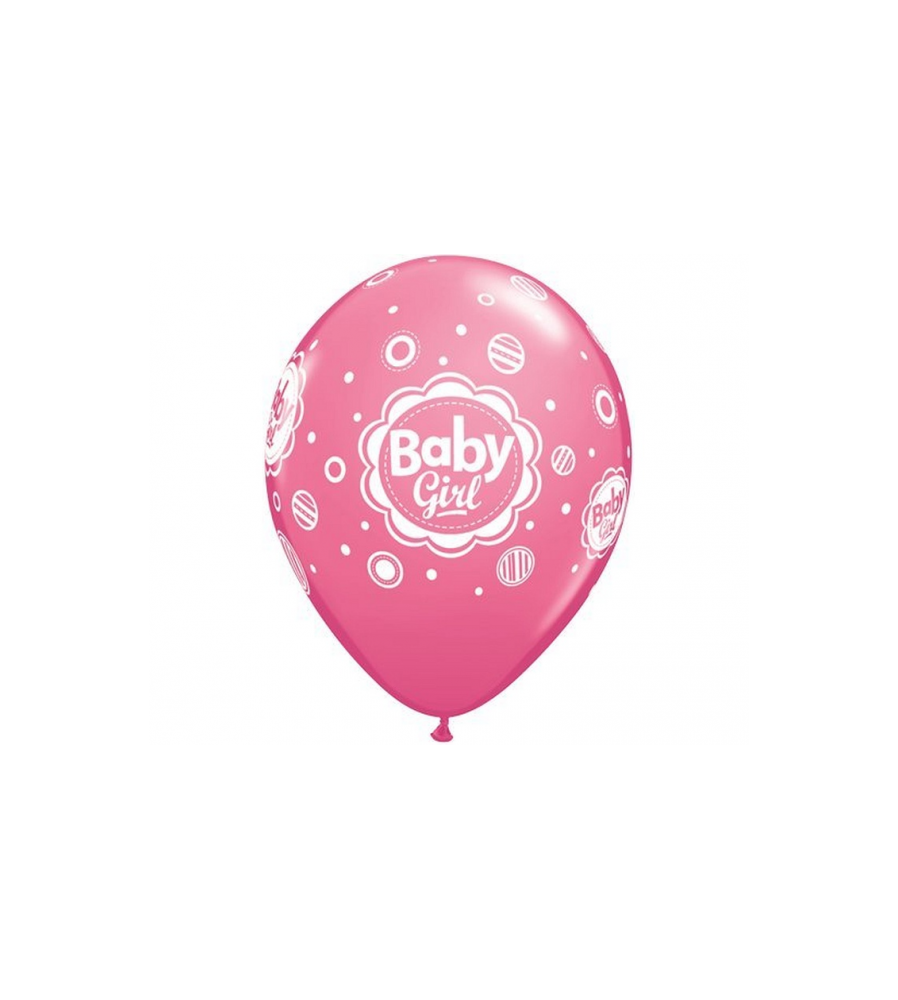 GoDan - Set 6 baloane Baby Girl, roz 30 cm - Baloane petreceri - GD186