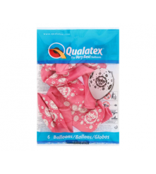 GoDan - Set 6 baloane Baby Girl, roz 30 cm - Baloane petreceri - GD186