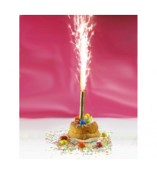 GoDan - Set 4 artificii pentru tort, inaltime 12 cm holographic - Artificii petrecere - GD157