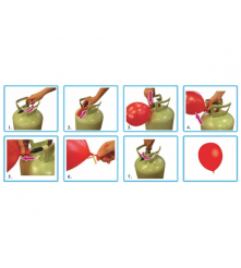 GoDan - Butelie cu heliu pentru 50 de baloane - Butelie heliu si pompe baloane - GD190