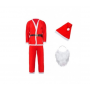 Oem - Costum Mos Craciun pentru adulti, 5 piese, marime universala, rosu - Alte accesorii Craciun - GD203