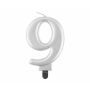 Oem - Lumanare tort cifra, argintiu metalic, 8 cm - Lumanari petrecere - GD227-CB