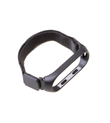 Oem - Curea metalica tip plasa pentru bratara fitness Xiaomi Mi Band 3 / 4, cu prindere magnetica - Brățări - TZ598-CB