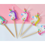 GoDan - Set 5 lumanari tort, model Unicorn - Lumanari petrecere - GD239