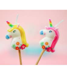 GoDan - Set 5 lumanari tort, model Unicorn - Lumanari petrecere - GD239