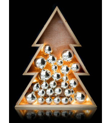 Oem - Decoratiune luminoasa Brad de Craciun, 15 LED, 38 cm - Alte accesorii Craciun - TZ619