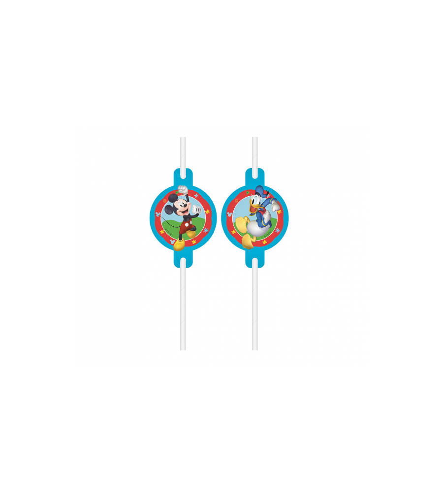 Oem - Set 4 paie de baut cu medalion, model Mickey Rock the House - Paie de baut petrecere - GD250