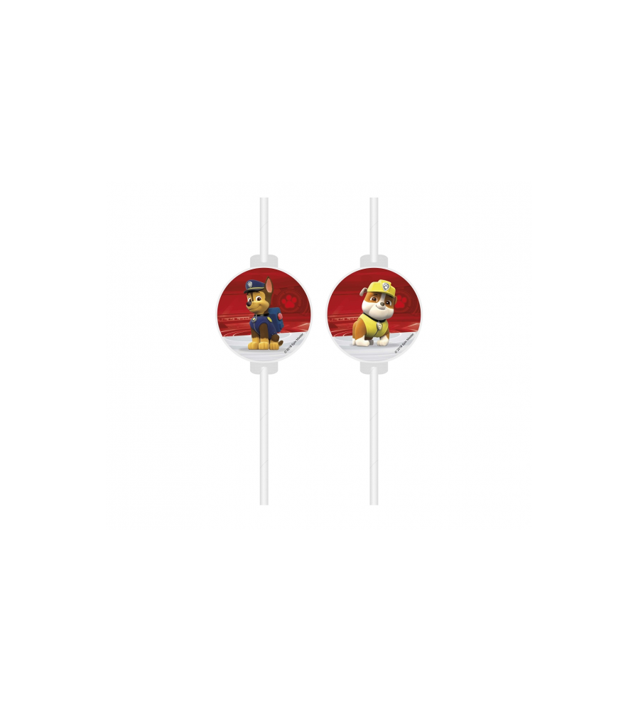 Oem - Set 4 paie de baut cu medalion, model Paw Patrol - Paie de baut petrecere - GD251