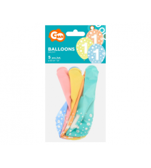 GoDan - Set 5 baloane cu cifre, 30 cm - Baloane petreceri - GD269-CB