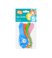 GoDan - Set 5 baloane cu cifre, 30 cm - Baloane petreceri - GD269-CB