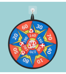 Oem - Joc darts pentru copii cu 5 bile velcro, multicolor, 28 cm - Jucării educative - TZ651