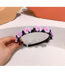 Oem - Bentita cu clame hair twister, cu agrafe pentru fete model floricele mov - Bijuterii si accesorii copii - TZ666