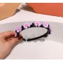 Oem - Bentita cu clame hair twister, cu agrafe pentru fete model floricele mov - Bijuterii si accesorii copii - TZ666