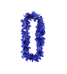 Oem - Colier still Hawaii satin albastru închis 45-50 cm - Decoratiuni petrecere - GD278