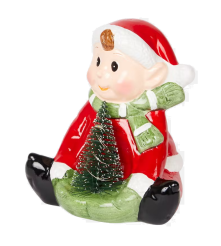 Oem - Ceramic Christmas decoration, with LED, 16 x 11.5 x 8 cm - Other Christmas accessories - AC463-M4