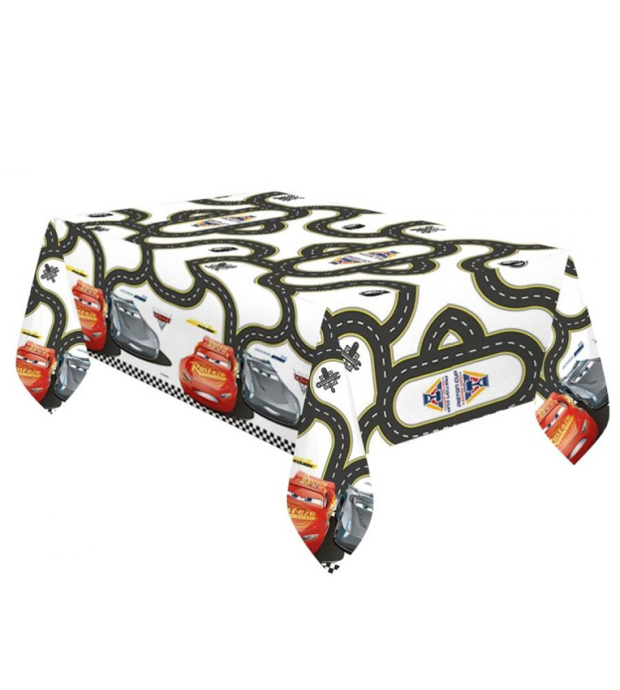 GoDan - Fata de Masa din plastic model Cars 3, 120 x 180 cm - Fete de masa petrecere - GD297