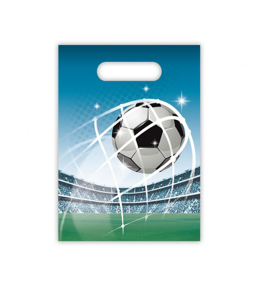 Oem - Set 6 bucati Punga Cadou pentru petrecere, model fotbal 23 x 17 cm - Alte accesorii petrecere - GD301