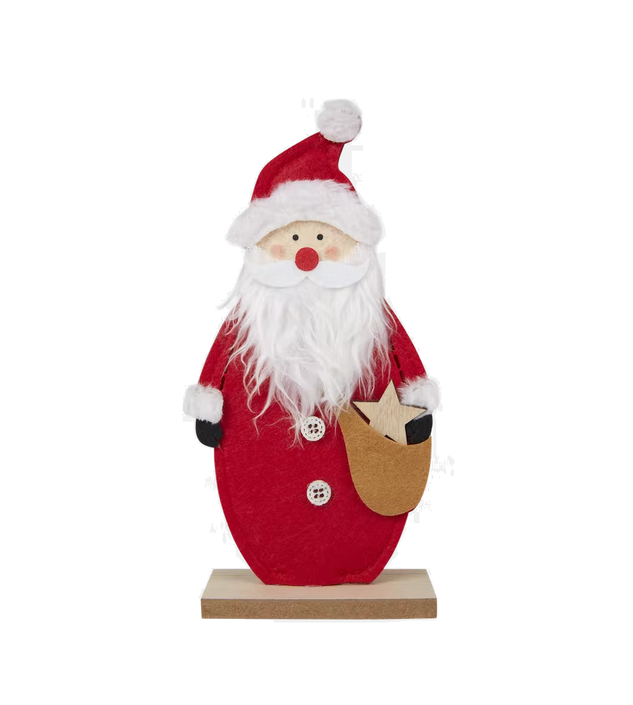 Oem - Decoratiuni de craciun din fetru pe stativ din lemn 22 cm - Alte accesorii Craciun - AC195-CB