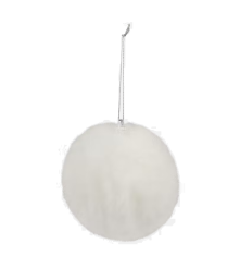 Oem - Decoratiune glob de craciun din plush, diametru 8 cm - Ornamente brad de Crăciun - AC3327-CB