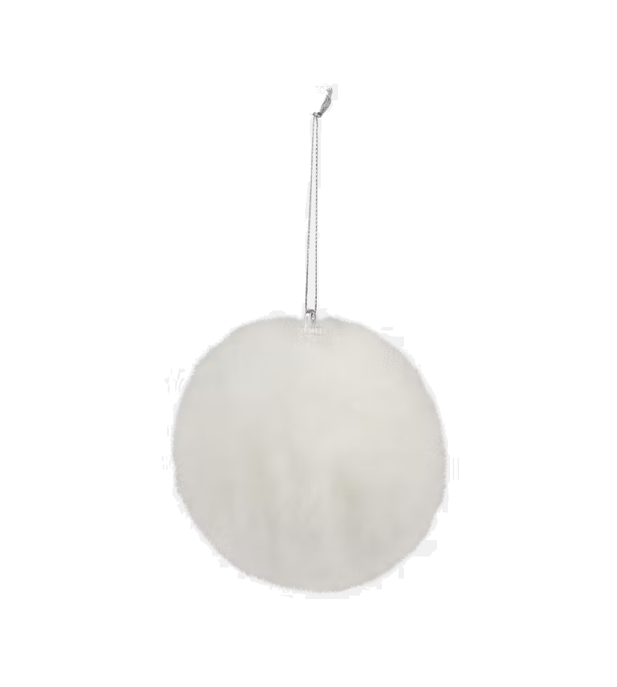 Oem - Decoratiune glob de craciun din plush, diametru 8 cm - Ornamente brad de Crăciun - AC3327-CB
