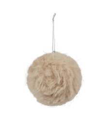 Oem - Decoratiune glob de craciun din plush, diametru 8 cm - Ornamente brad de Crăciun - AC3327-CB