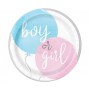 GoDan - Set 8 farfurii petrecere din carton model Boy or Girl 23 cm - Farfurii petrecere - GD328