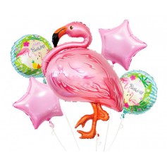 GoDan - Set 5 baloane folie, model Flamingo - Baloane folie - GD329