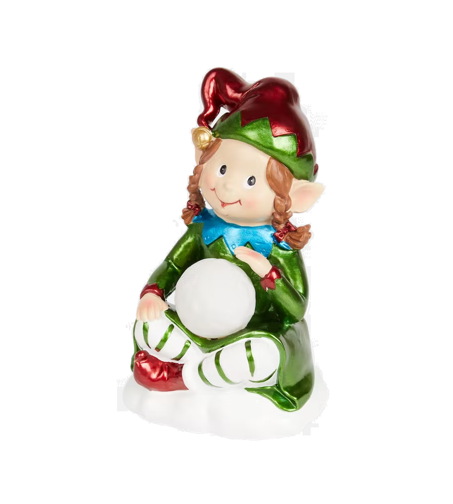 Oem - Figurina de Craciun cu glob LED 18 cm - Alte accesorii Craciun - AC466-CB