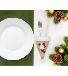 Oem - Husa decorativa pentru tacamuri, tip caciula Gnom 8x11cm - Alte accesorii Craciun - GD331